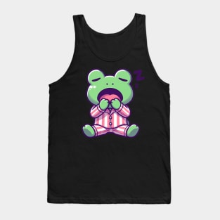 Pajama-Clad Frog: A Design Journey into Whimsical Slumber Tank Top